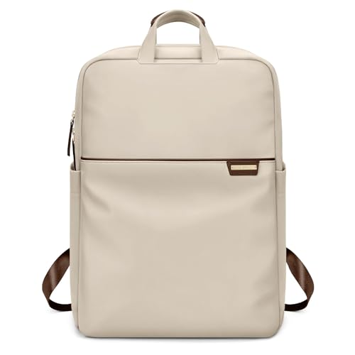 GOLF QUALITY Slim Laptop Backpack for Women Lightweight Business Backpack for Women Computer Bag Purse for Commuting Fit 14Inch Apricot - Image 1