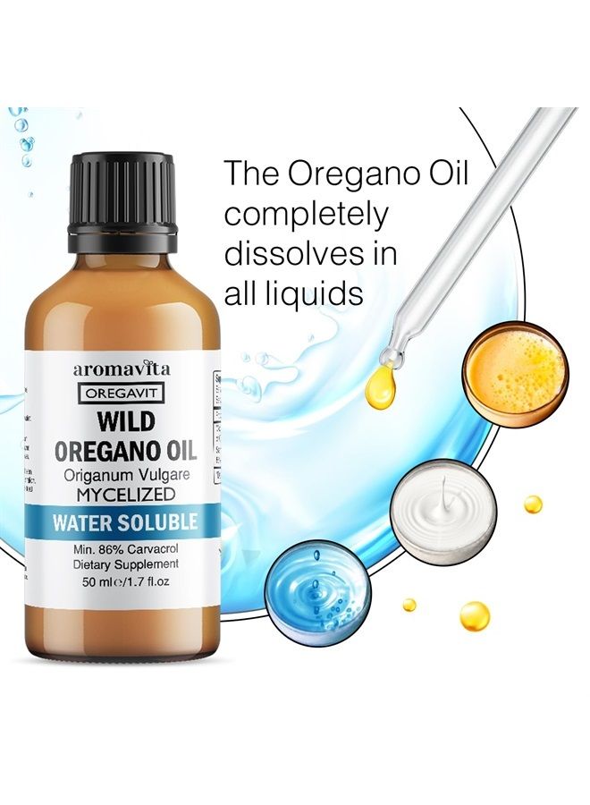 Aromavita Oregavit Water Soluble Wild Oregano Oil–Digestive, Immune Support, Respiratory Health, Natural Vegan Dietary Supplement–Mouthwash, for Healthy Gums-Soothe Sore Throats and Boost Immunity - Image 3