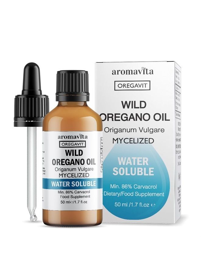 Aromavita Oregavit Water Soluble Wild Oregano Oil–Digestive, Immune Support, Respiratory Health, Natural Vegan Dietary Supplement–Mouthwash, for Healthy Gums-Soothe Sore Throats and Boost Immunity - Image 1