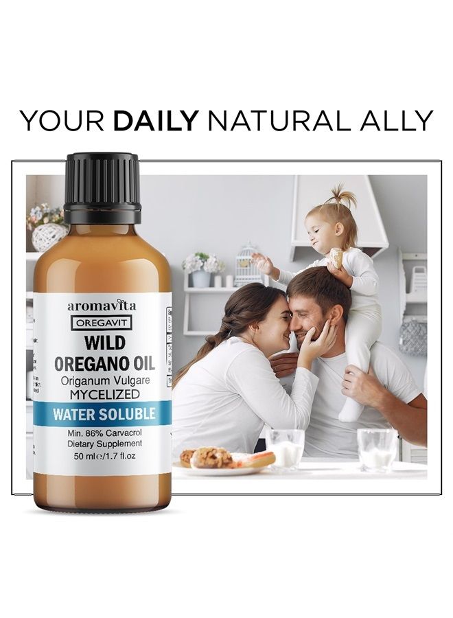 Aromavita Oregavit Water Soluble Wild Oregano Oil–Digestive, Immune Support, Respiratory Health, Natural Vegan Dietary Supplement–Mouthwash, for Healthy Gums-Soothe Sore Throats and Boost Immunity - Image 4
