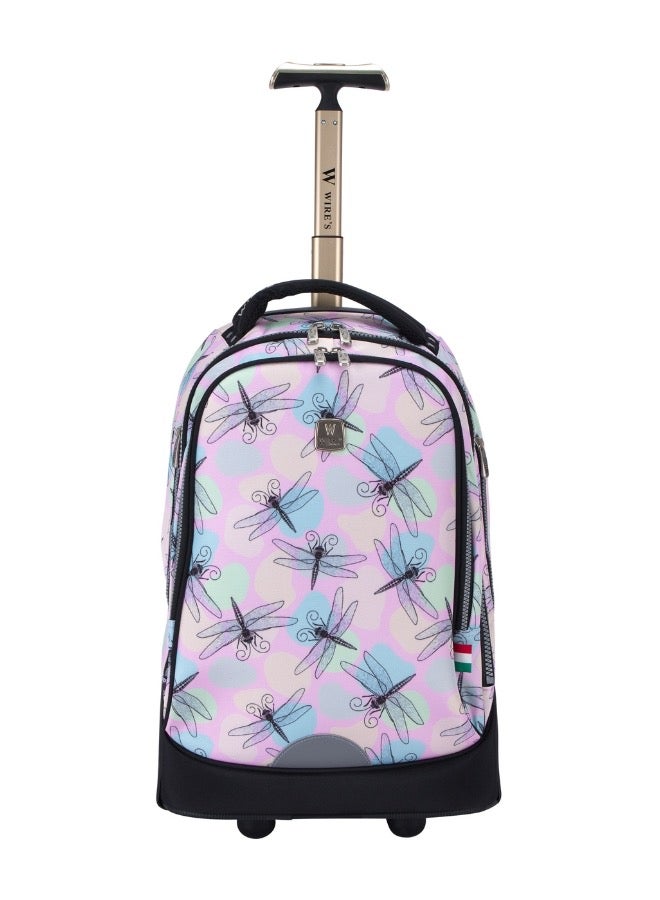 Wires 3 Piece Kids School Trolley Bag laptop compartment Big Wheels With Lunch bag & Pencil Case - Image 2