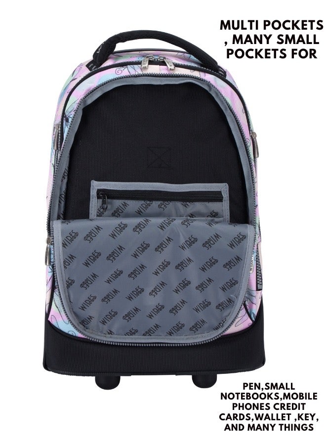 Wires 3 Piece Kids School Trolley Bag laptop compartment Big Wheels With Lunch bag & Pencil Case - Image 3