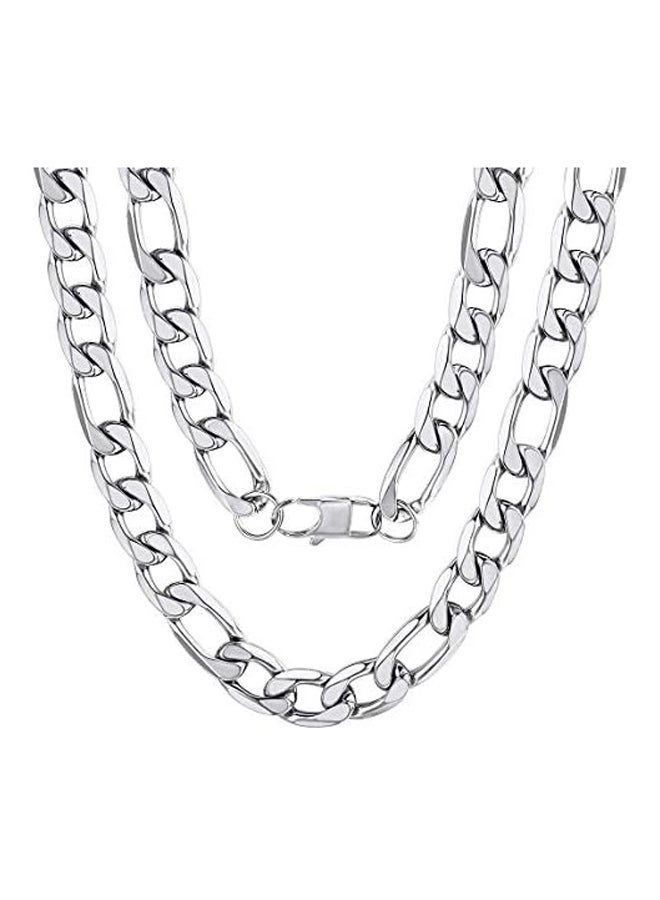 ChainsPro Figaro Chain,Womens Mens Chain Necklace 316L Stainless Steel/18k Gold Plated/Black,3/4/5/6/8/9/12/13mm Width,14-30 inches(Pouch Velvet+Gift Box)  - Image 2