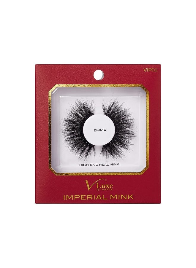 iEnvy - Vluxe False Lashes Imperial Mink High End Eyelashes Handcrafted Dramatic Natural Lashes Wispy Fluffy Volume Extension Eyelashes (Emma) - Image 1