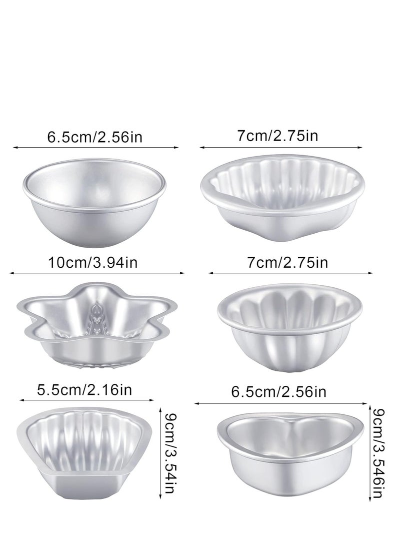 12 Pcs Bath Bomb Molds 6 Shapes Metal DIY Bath Bomb Making Crafts Crafting Press Mould for Handmade Soaps Candle Cake Ice Cream Baking Handicrafts Making Supplies - Image 5