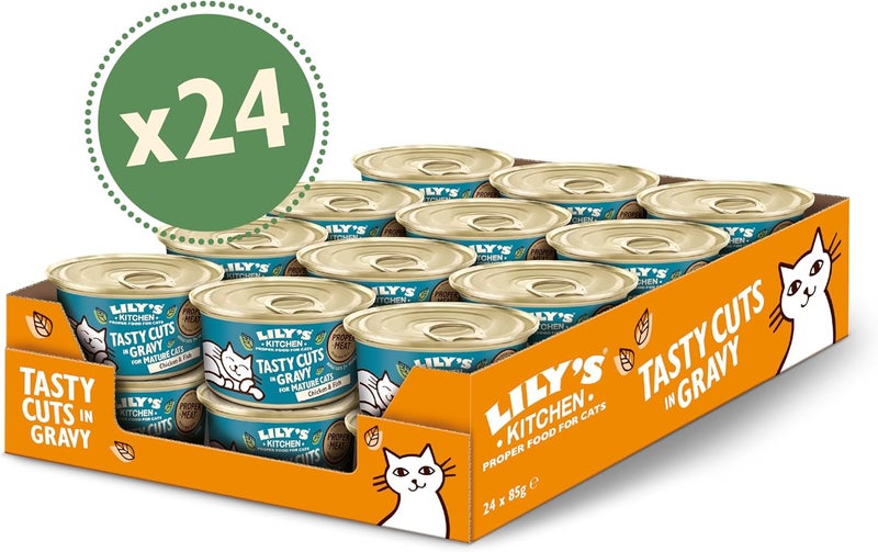 Lily's Kitchen Tasty Cuts Chicken & Fish Senior Wet Cat Food - 85G - Image 2