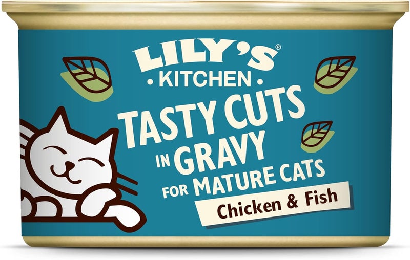 Lily's Kitchen Tasty Cuts Chicken & Fish Senior Wet Cat Food - 85G - Image 1