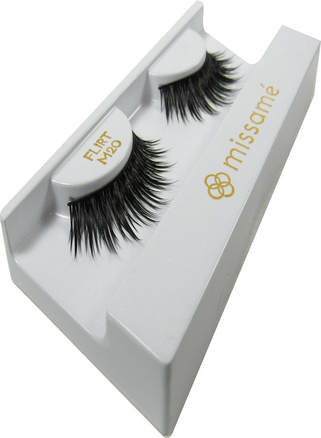 Missamé FLIRT Deluxe Party False Eyelashes Set, Handmade Lashes with Premium Synthetic Fibers, Black, 3 Pairs of Strip Lash - Image 2