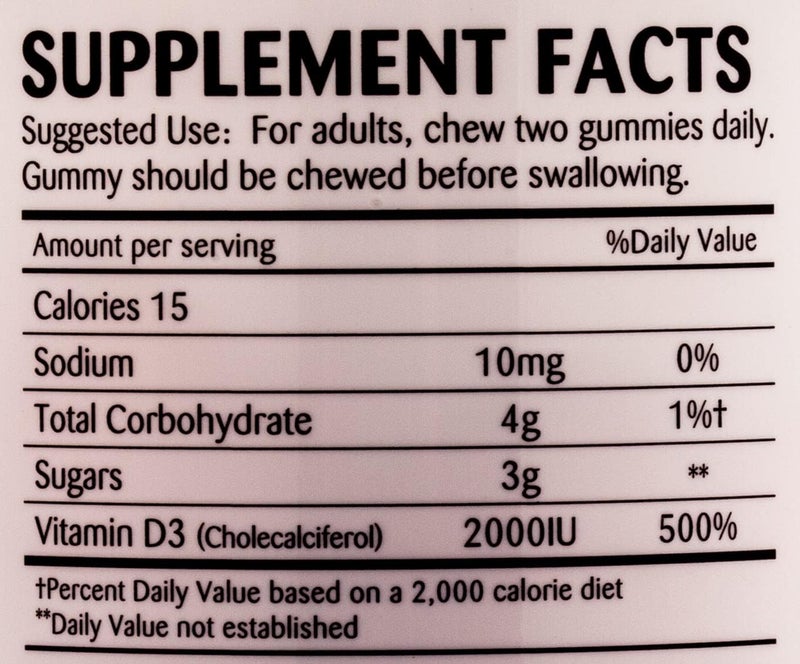 اميركس Amerix Vitamin D3 2000 IU for Bone Health 60 Gummy - Image 4