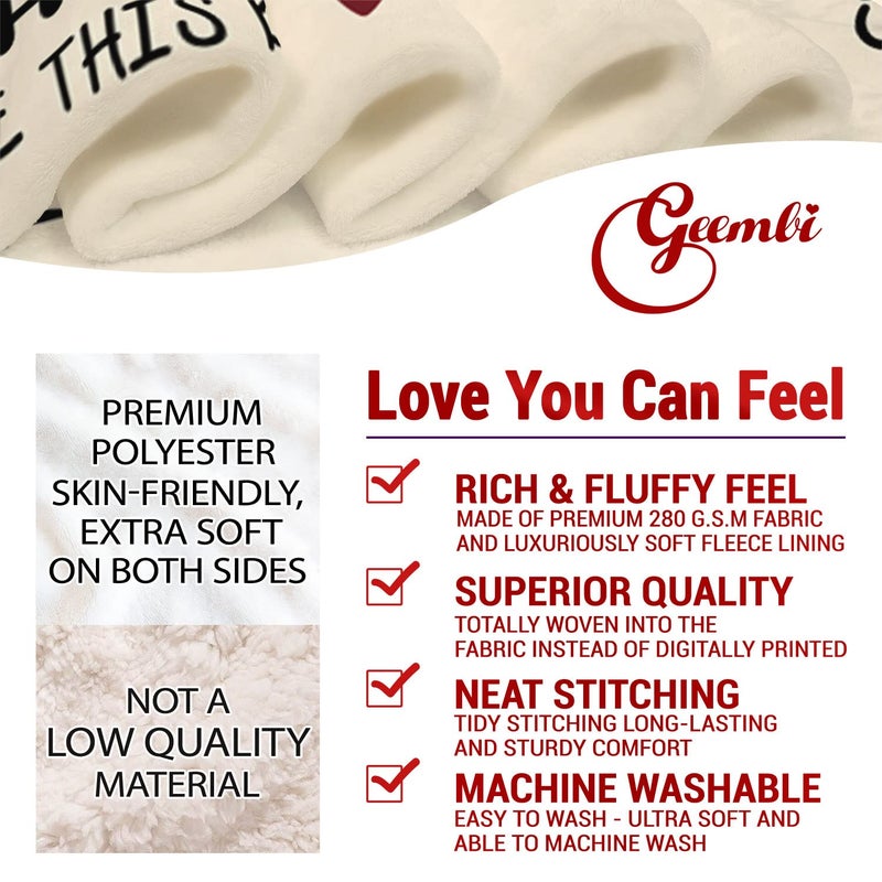 GEEMBI Christmas Birthday Gifts for Mom - Super Soft Fleece Throw Blanket for Couch Bed 60x80 in - Mom Birthday Gifts from Daughter Son, Mama Gift for Mother, Lightweight Fleece Blanket for Women - Image 2