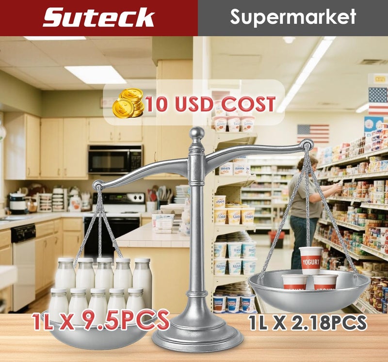 Suteck Yogurt Maker - Stainless Steel Yogurt Makers with Adjustable Time & Temp Controlï¼ŒAutomatic Shut-Off & Constant Temper for Homemade Greek, Probiotic Yogurt, BPA-Free 8 Glass Jars (48 oz), Black - Image 5