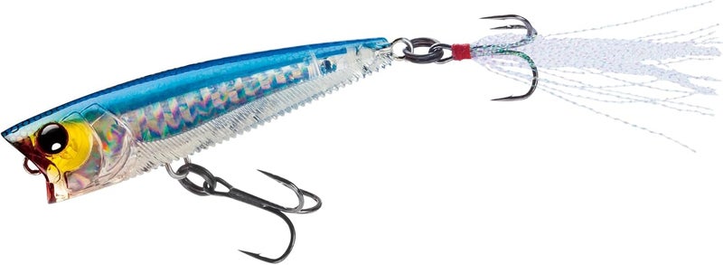 DUEL Yo-Zuri 3DB Popper Floating Lure - 3 Inch Ghost Pearl Shad - Image 1