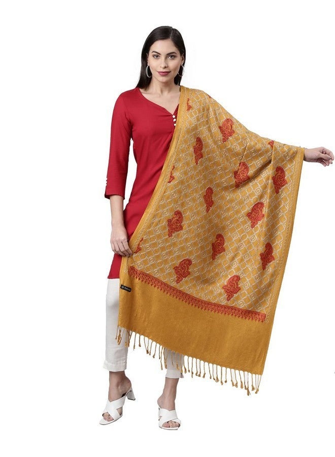 Pashmoda Women Noorani Kashmiri Aari Embroidery Stole (Size: 71X203 CM) - Image 1