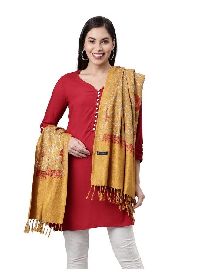 Pashmoda Women Noorani Kashmiri Aari Embroidery Stole (Size: 71X203 CM) - Image 2