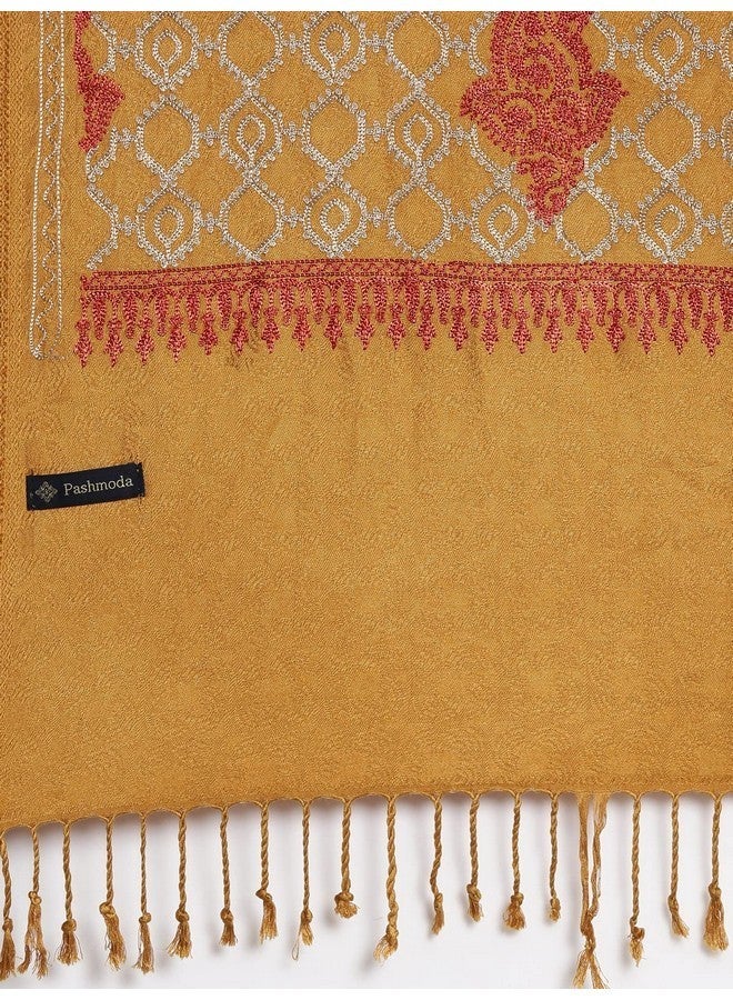 Pashmoda Women Noorani Kashmiri Aari Embroidery Stole (Size: 71X203 CM) - Image 3