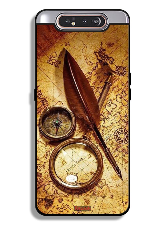 Tolwak Samsung Galaxy A80 Protective Case Cover Vintage Compass - Image 1
