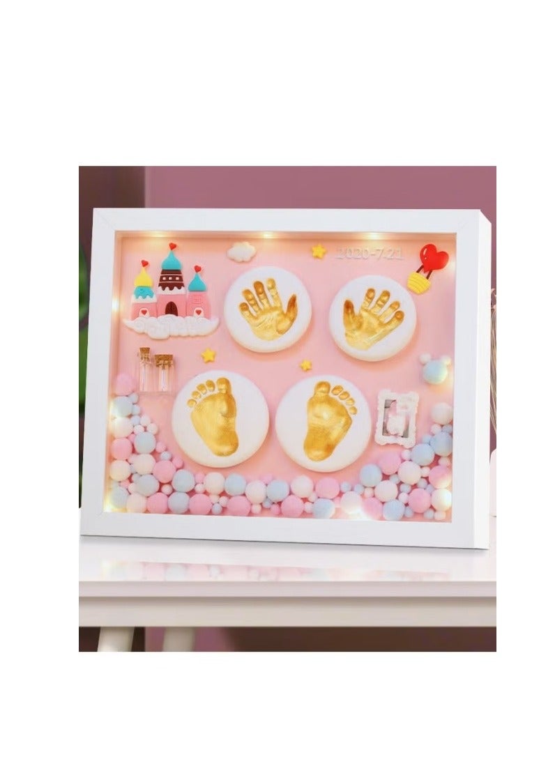 DOOKOO Baby Handprint and Footprint Maker Kit for Newborn Boys & Girls, Infant Milestone Picture Frames for Toddlers, Best New Mom Gift - Foot Impression Photo Keepsake for Girl & Boy