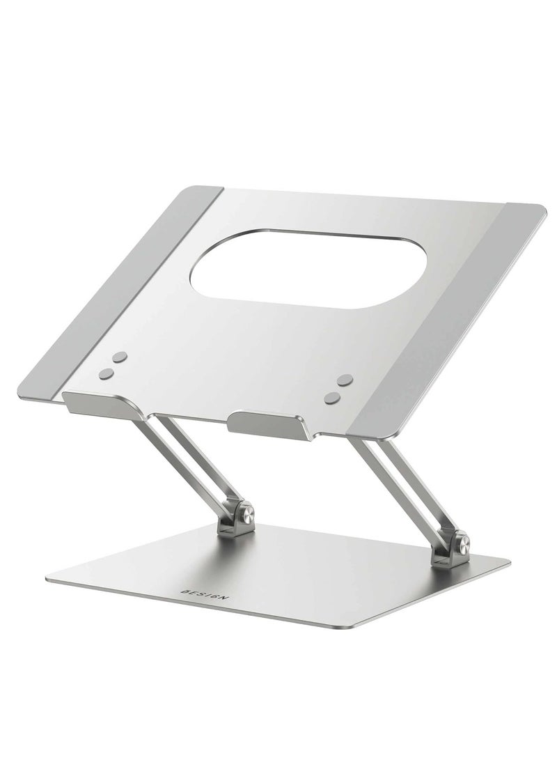 BSEN LS10 Adjustable Comfortable Aluminum Laptop Stand Notebook Computer Riser Compatible with MacBook Air Pro Dell Watch Lenovo 25 36cm Aluminum - Image 1
