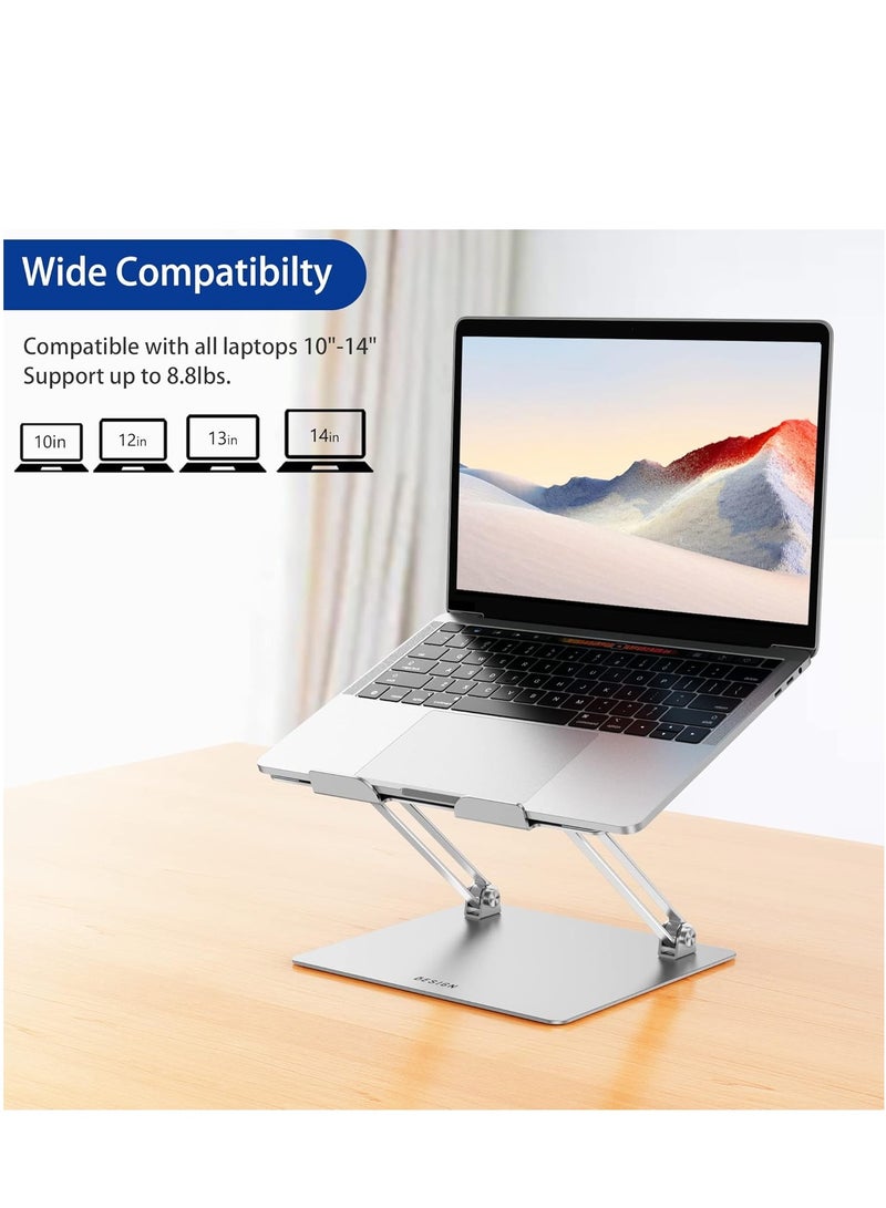 BSEN LS10 Adjustable Comfortable Aluminum Laptop Stand Notebook Computer Riser Compatible with MacBook Air Pro Dell Watch Lenovo 25 36cm Aluminum - Image 4
