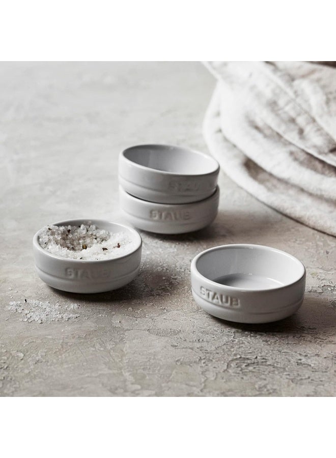 Staub Ceramic Dinnerware 4pc Condiment Dish Set White - Image 2