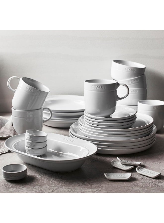 Staub Ceramic Dinnerware 4pc Condiment Dish Set White - Image 3