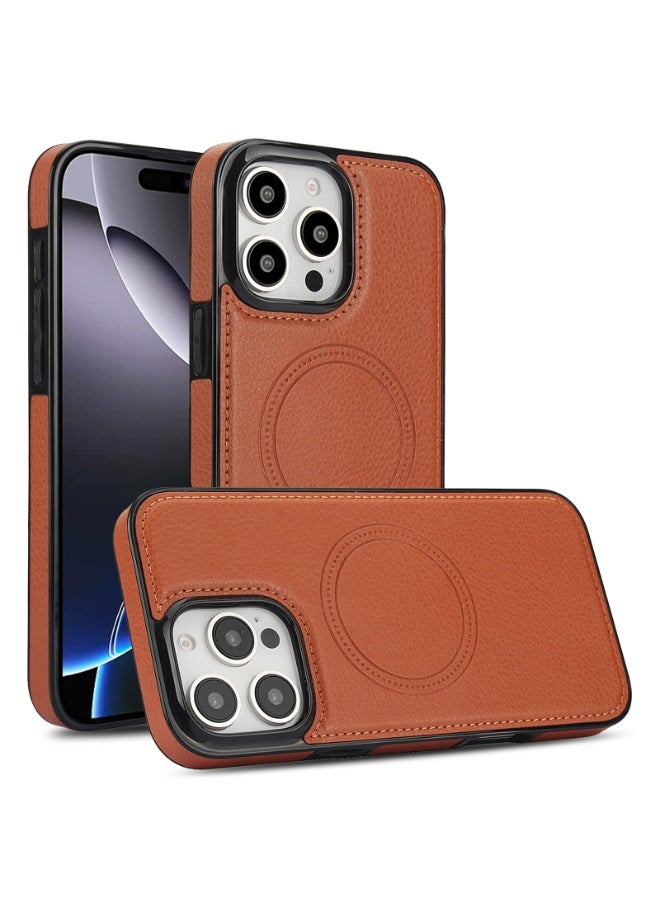 FANGO iPhone 15/16-Pro/Pro Max, Leather with Croc Grain, Industrial Strength Magnet, Highly Grade Protection - Image 1