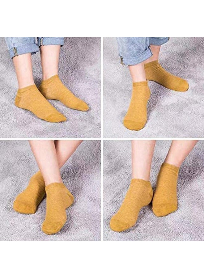 MAGIARTE Womens Ankle Socks Soft Pure Cotton Low Cut Athletic Casual Mutil Color No Show Socks for Women 6-Pack (#color 1) - Image 3