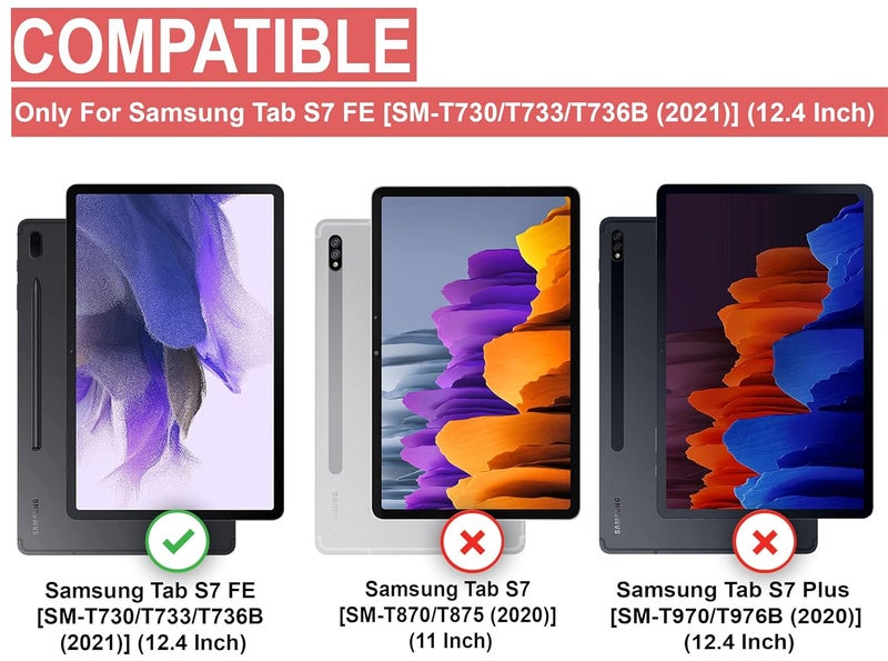 Cedo Samsung Tab S7 FE (12.4 inch) Tempered Glass | Screen Protector Clear Tempered Glass for Samsung Galaxy Tab S7 FE 12.4 inch - SM-T730/T733/T736B (2021) - Image 2