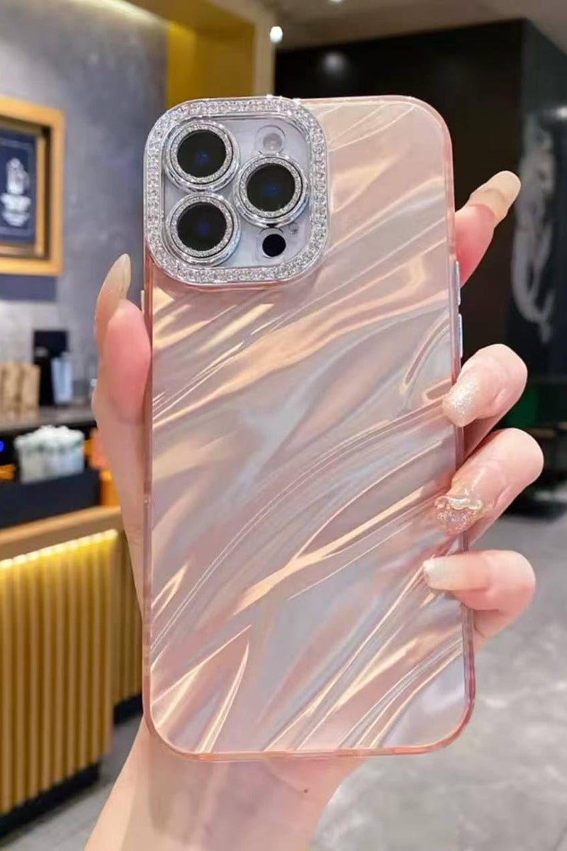 Stylish Case Camera Lens Protection Diamond Bling Silver Luxury Soft TPU Glitter Compatible with iPhone( iPhone 16 Pro Max) - Image 2