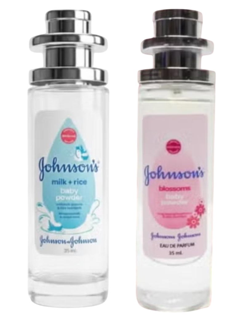 Two Pcs Kit Powder Perfume Milk Rice 35 ml + Powder Perfume Blossom 35 ml