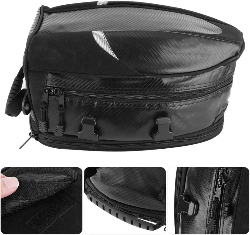 woobles Motorbike Bag,Motorcycle Tail Saddle Bag Rear Storage Pack Waterproof for Helmet Luggage 18.5L - Image 4