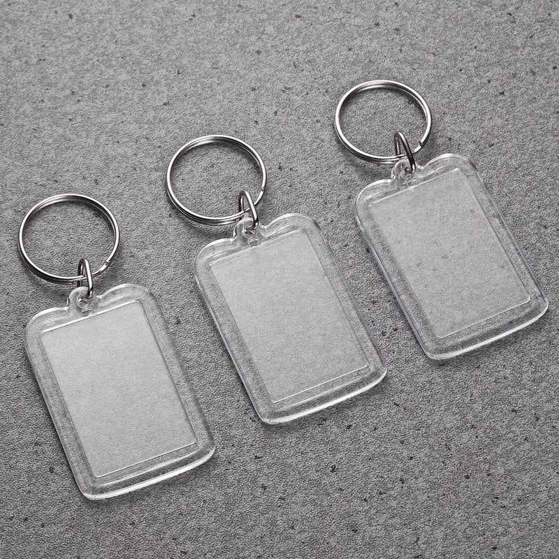 2pcs 10pcs Blank Insert Photo Frame Split Keychain Functional Keyring Picture Frame - Image 4
