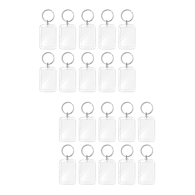 2pcs 10pcs Blank Insert Photo Frame Split Keychain Functional Keyring Picture Frame - Image 1