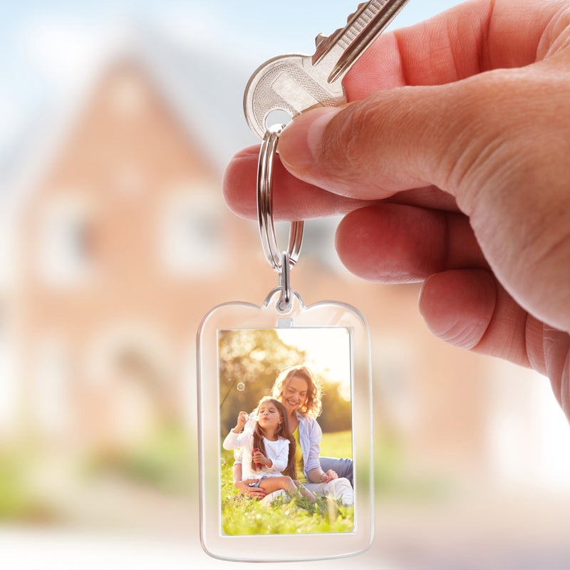 2pcs 10pcs Blank Insert Photo Frame Split Keychain Functional Keyring Picture Frame - Image 3