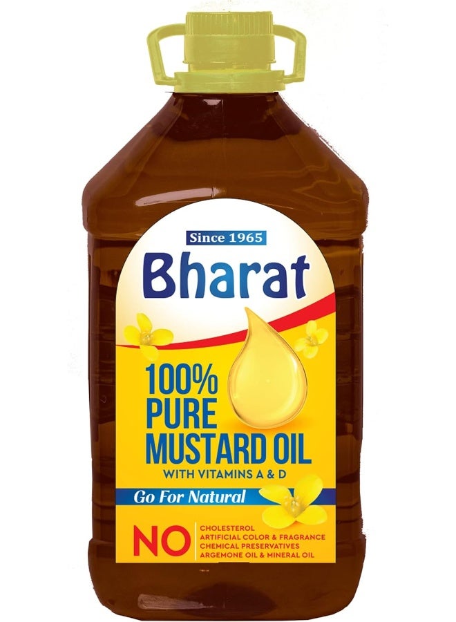 Bharat زيت الخردل النقي 100% من بهارات مع فيتامينات A و D - Image 1