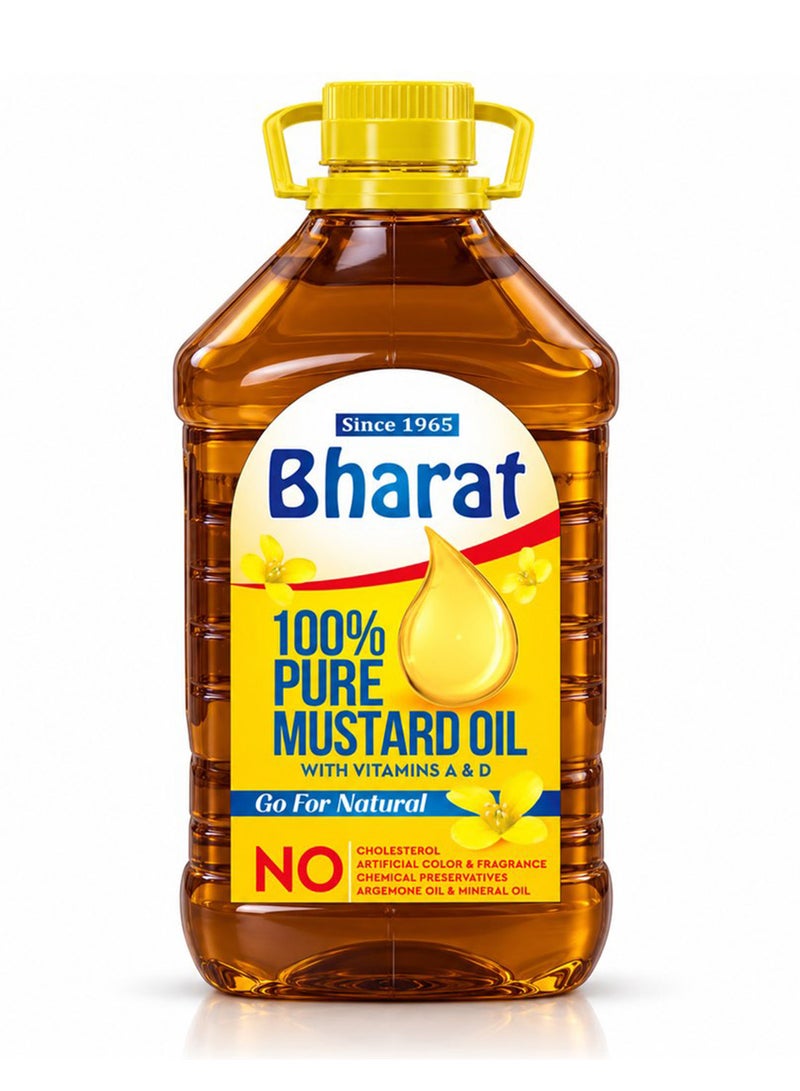 Bharat زيت الخردل النقي 100% من بهارات مع فيتامينات A و D - Image 1