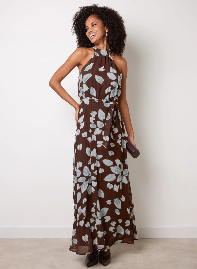 High Neck Maxi Dress