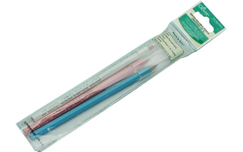 Clover Water Soluble Pencil-White, Pink & Blue