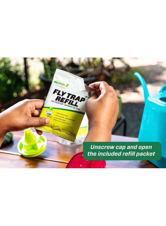 RESCUE Outdoor Fly Trap - Reusable - 3 Traps - Image 4