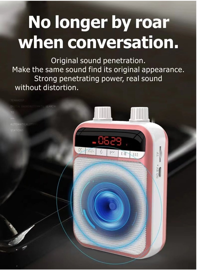 Generic Voice Amplifier, 3000mAh Wireless Microphone for Teachers, Bluetooth Voice Amplifier Portable Speaker with Microphone Mini Megaphone, Personal Pa System for Classroom, Indoor, Outdoor  - Image 5