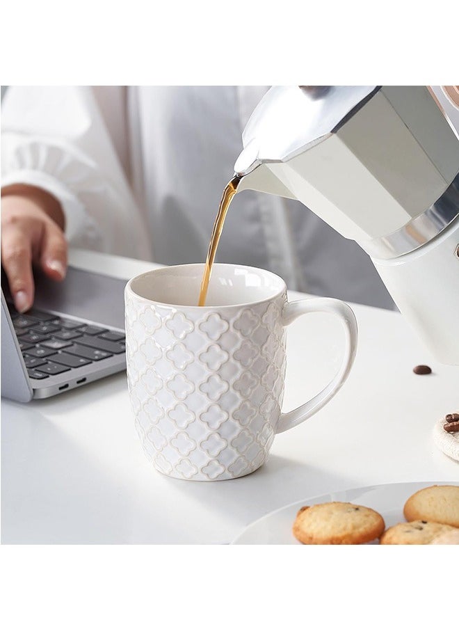 Angju Ceramic Coffee Mug, Large Coffee Cup,Tea Cup With Handle,Coffee Mug Embossment Espresso Cups, Latte Mugs for Cappuccinos, Milk, Beer, Microwave & Dishwasher Safe,Set of 4 - pzsku/ZD4D35B689980DA488F88Z/45/_/1721181961/473cc86a-908b-4d16-9084-ab418ecda575