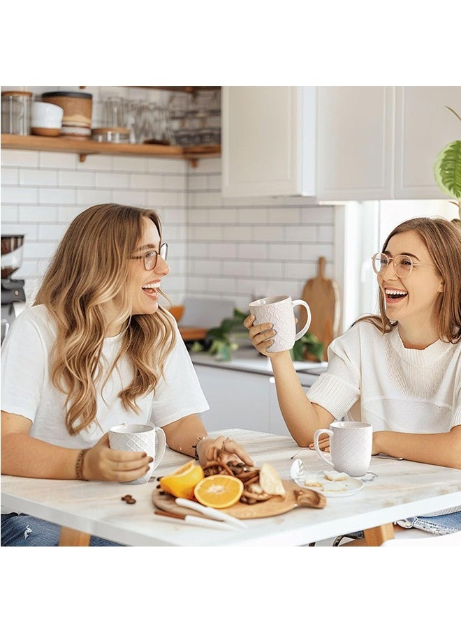 Angju Ceramic Coffee Mug, Large Coffee Cup,Tea Cup With Handle,Coffee Mug Embossment Espresso Cups, Latte Mugs for Cappuccinos, Milk, Beer, Microwave & Dishwasher Safe,Set of 4 - pzsku/ZD4D35B689980DA488F88Z/45/_/1721181981/1a977ec5-58b0-4941-9eb2-40ccb4170fdc