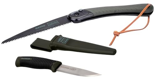 Bahco 9" Laplander Folding Saw & Knife Combination ? Includes 396-LAP Saw and 2446-LAP Knife with Rust-Proof Blade, Perfect Grip, and Belt Holster for Bushcraft, Camping, and Outdoor Utility Tasks - Image 5