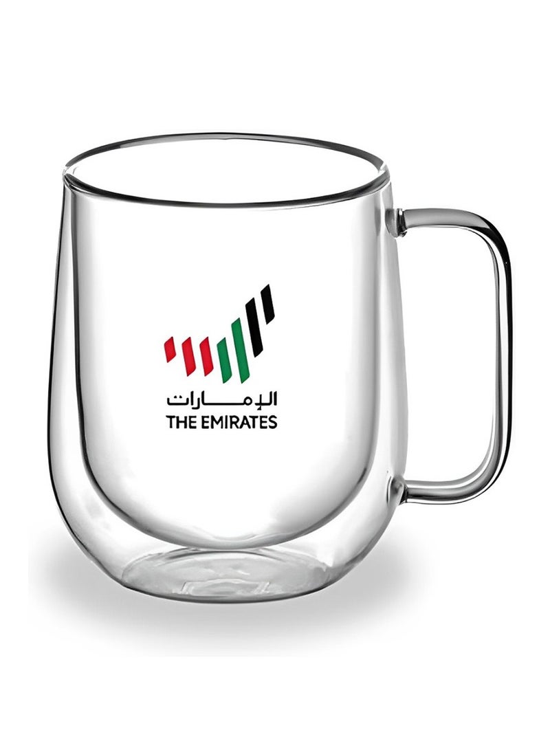 BLACKSTONE Set of 2 Double Wall Glass Cup 300ml with flag Text Logo - Image 5