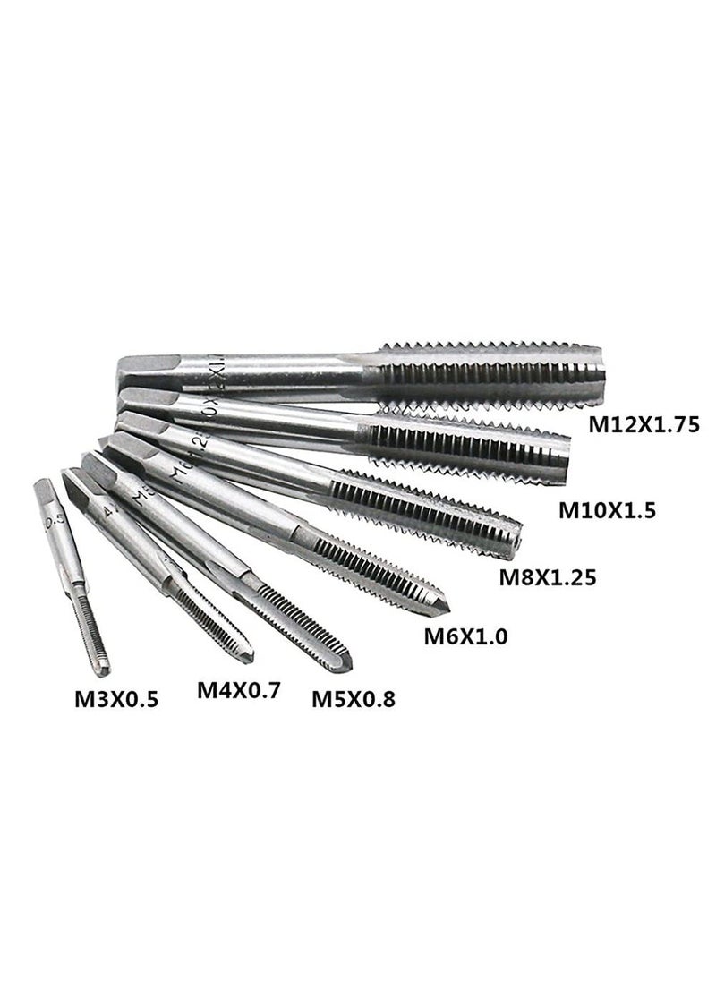 Tools.shop - Toolsshop 8 in 1 Tap Tool Metric Machine Hand Screw Thread Plug Taps Set - Image 1