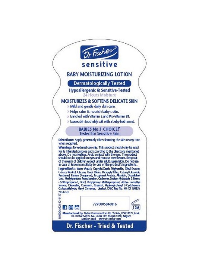Dr. Fischer Sensitive Skin Baby Lotion Natural And Calming For Newborns Babies And Toddlers. - Image 3