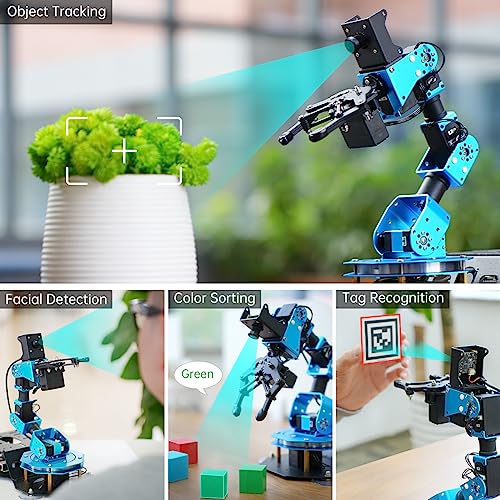 HIWONDER مجموعة ذراع روبوتي HIWONDER 6DOF مدعومة بـ Raspberry Pi 5 سعة 4GB برمجة رؤية الذكاء الاصطناعي ذراع روبوت ROS مفتوح المصدر للبالغين والمراهقين مجموعة متقدمة - Image 5