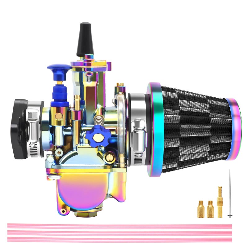 PWK 34mm Carburetor Kit with Air Filter Intake Manifold Carb Jets Universal Suitable for 2t4t Dirt Bike Motocross Motorcycle Scooter ATV Quad Go Kart