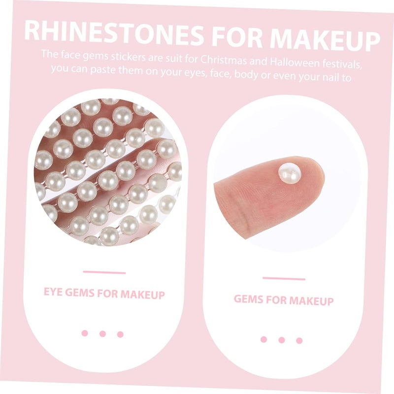 4sheets Face Stickers for Makeup and Nail Decal for Eyebrows Festivals and Parties Self-Adhesive - Image 5