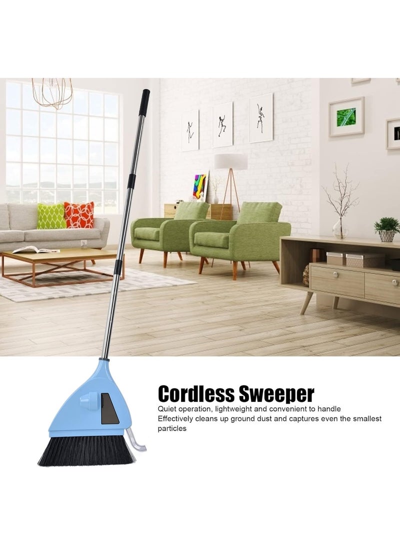 2 in 1 Sweeper with Built-in Vacuum, Ultra Quiet 20,000 rpm Cordless Vacuum Sweeper, 2000mAh USB Charging Vacuum Broom Cleaner for Bedroom, Living Room, Office, Hotel - Image 3